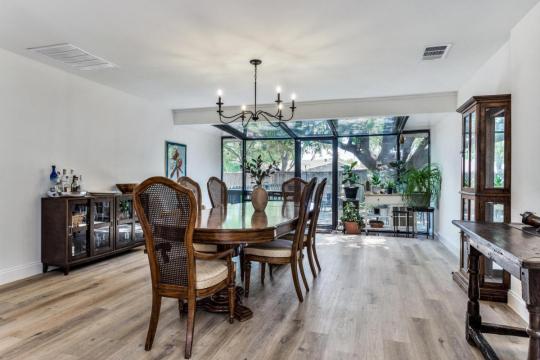 wood dining table and chairs
