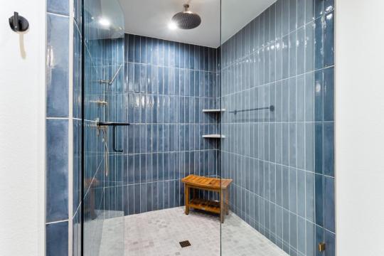 Blue Shower Tiles