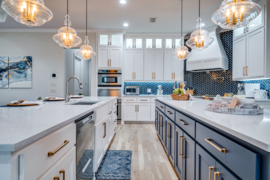 overhead lighting in kitchen renovation